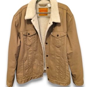 Men's Levis Premium Canvas Sherpa Trucker Jacket 3XL